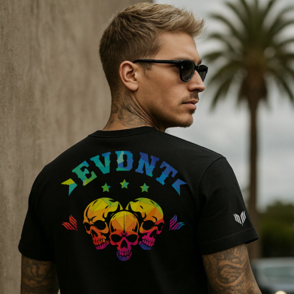 Camiseta EVDNT Triple Skull